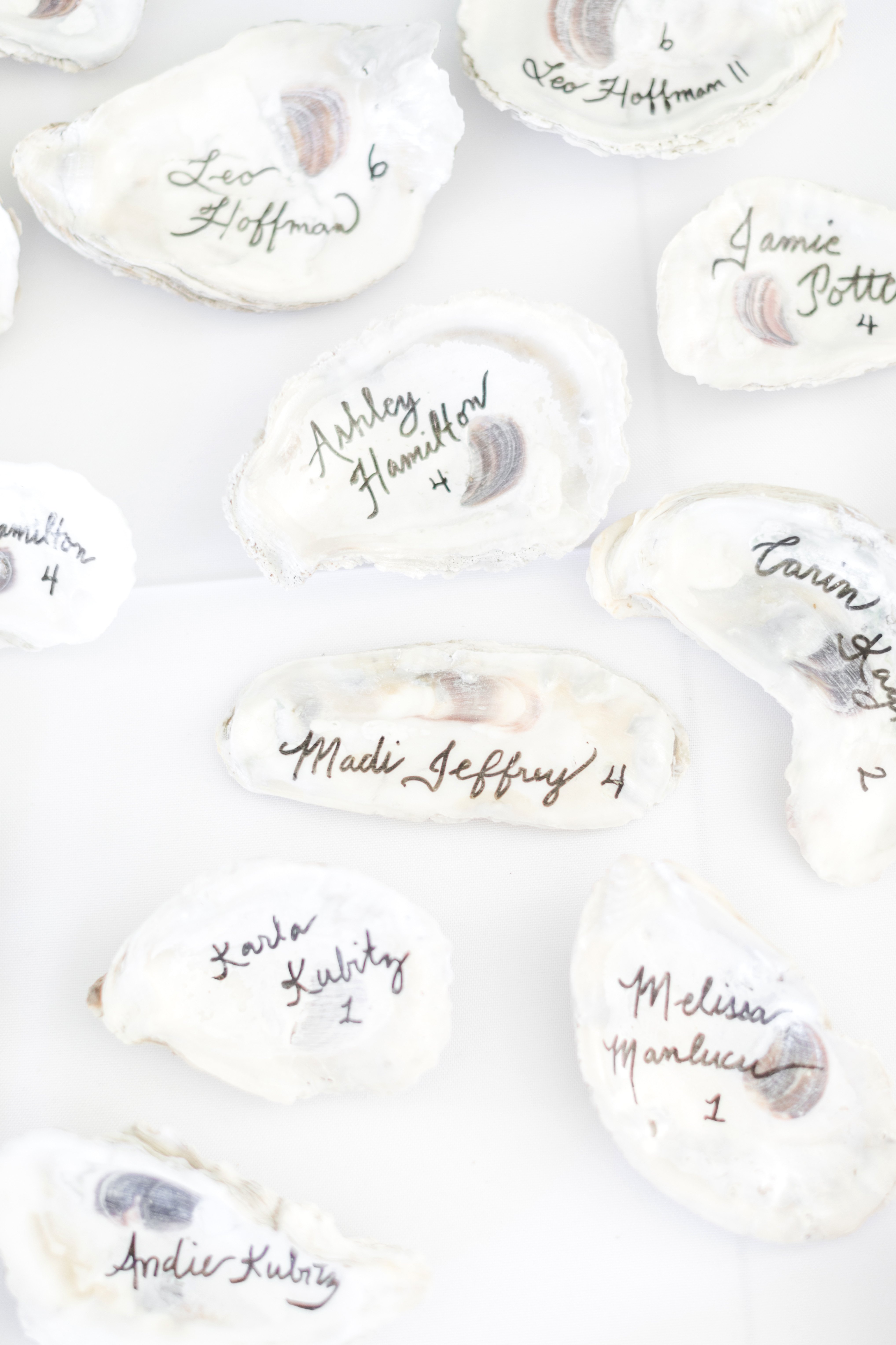 Oyster Shell Place Cards DIY - at home with Ashley