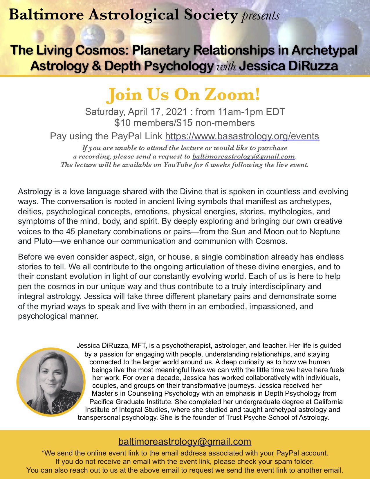 The Living Cosmos Planetary Relationships In Archetypal Astrology Depth Psychology With Jessica Diruzza What S Up Media