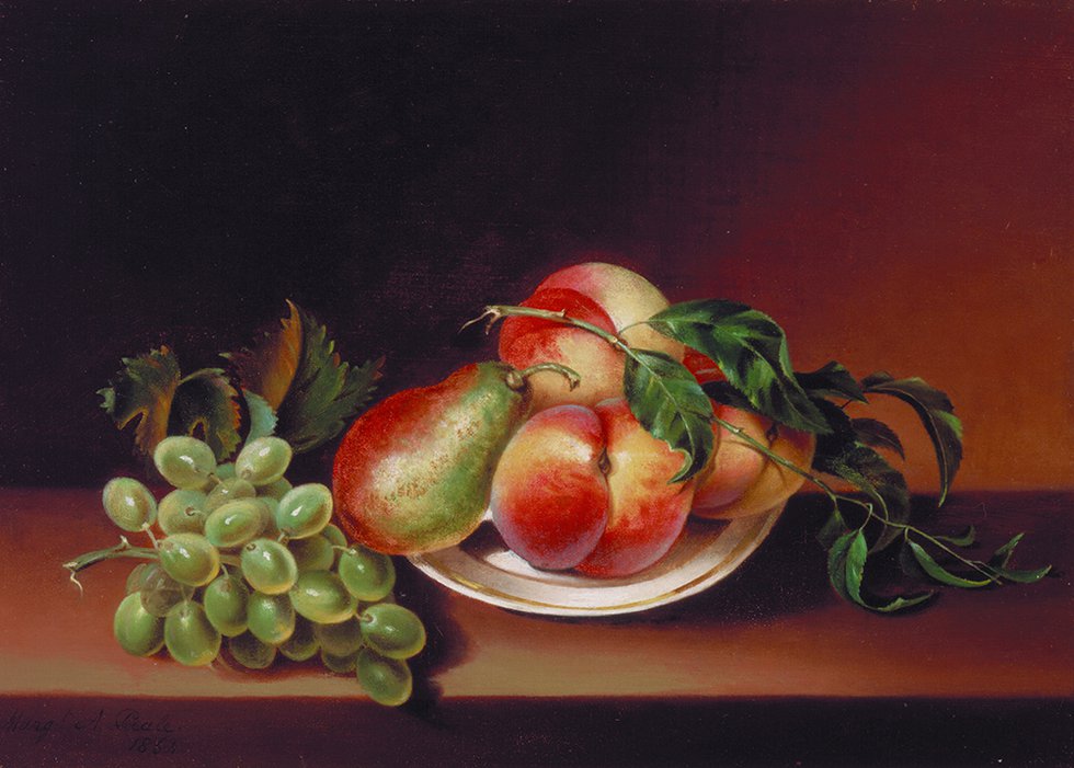 Margaretta Angelica Peale Peaches and Pears on A Plate 1864(web).jpg