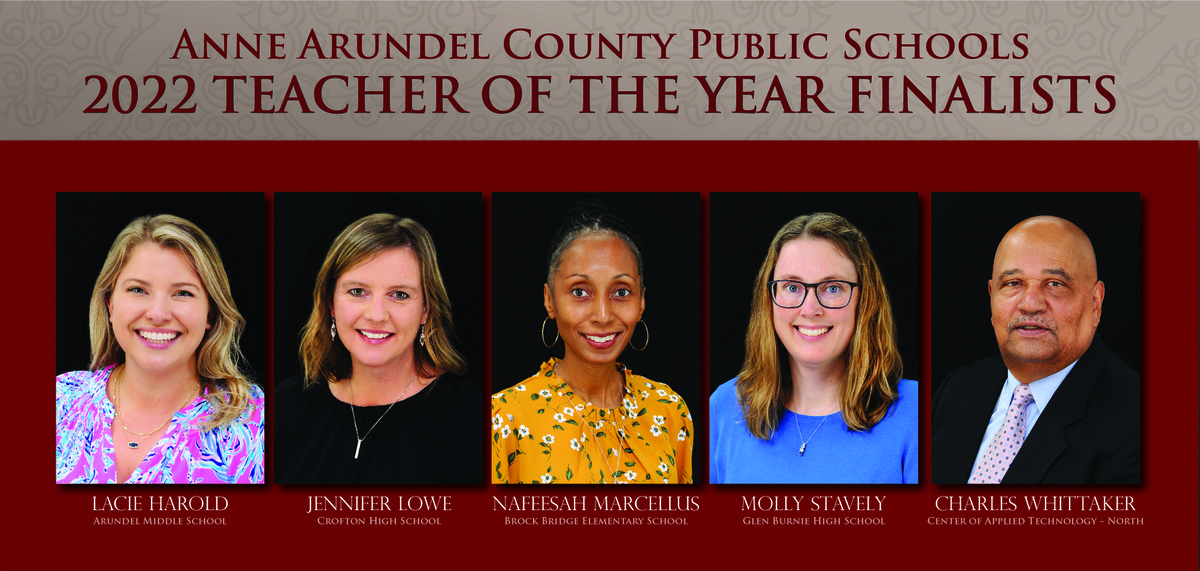 5 Educators Named Finalists for AACPS Teacher of the Year Honor What