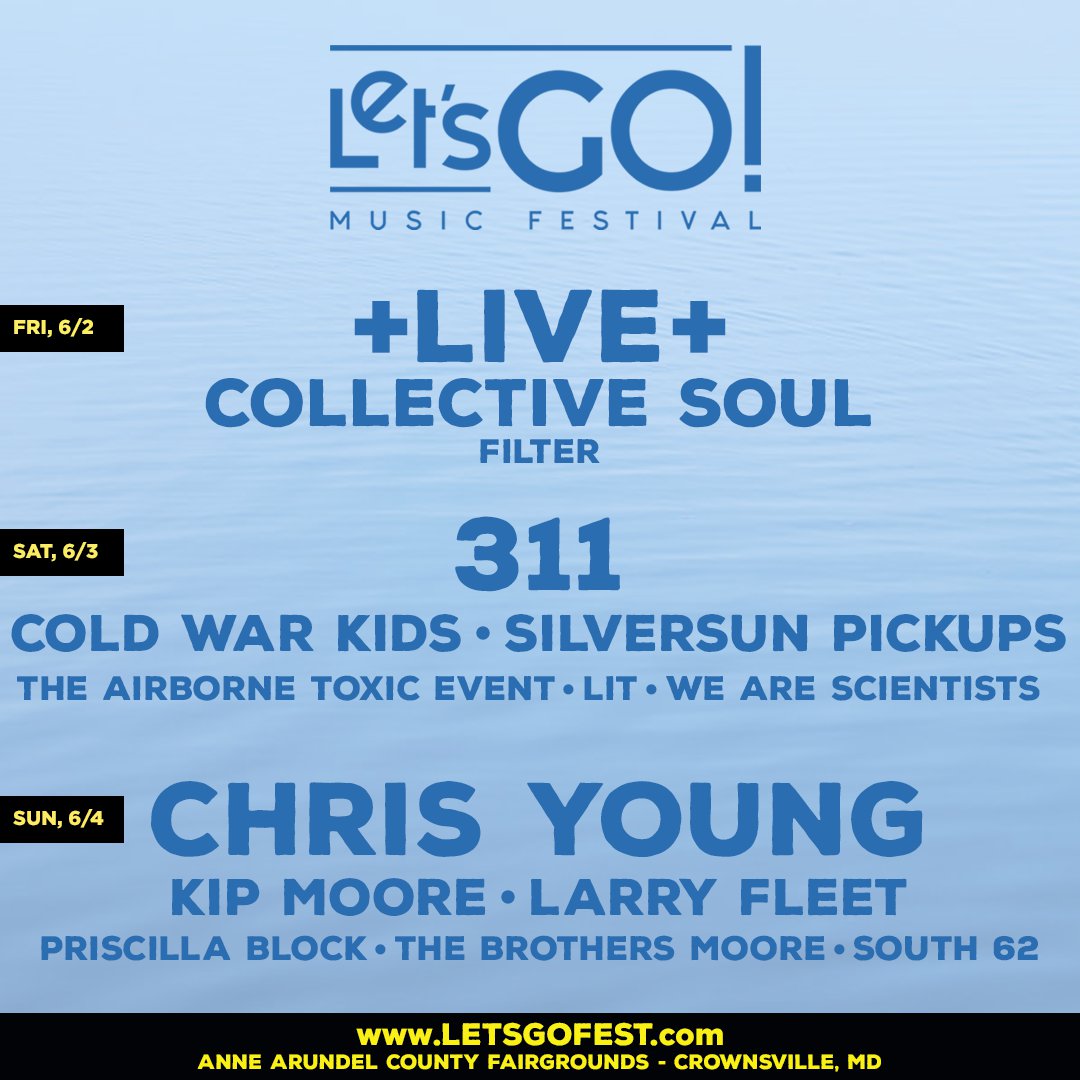 Let’s Go Music Festival Returns with LIVE, 311, Chris Young and More
