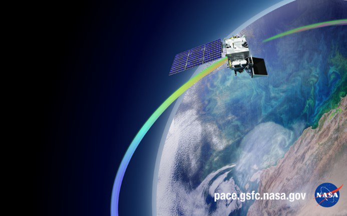 Artist rendering of PACE Spacecraft in orbit over earth. NASA GFSC.jpg