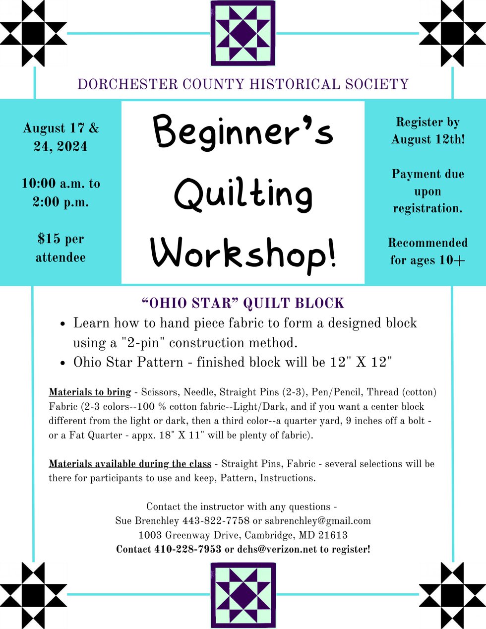 Beginner’s Quilting Workshop! - 1