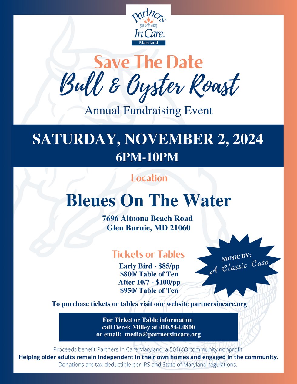 2024 Bull Roast Save The Date Working - Save The Date W/ Band