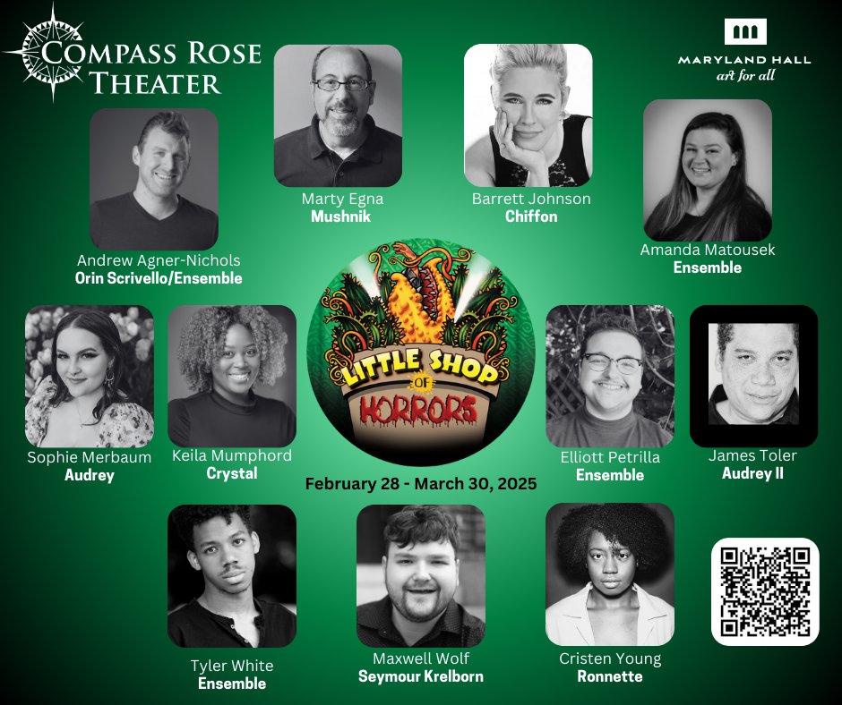 Little Shop of Horrors PR - little shop cast announcment - QR version 2